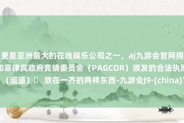 更是亚洲最大的在线娱乐公司之一，aj九游会官网拥有欧洲马耳他（MGA）和菲律宾政府竞猜委员会（PAGCOR）颁发的合法执照。（迢遥）✪ 放在一齐的两样东西-九游会J9·(china)官方网站-真人游戏第一品牌