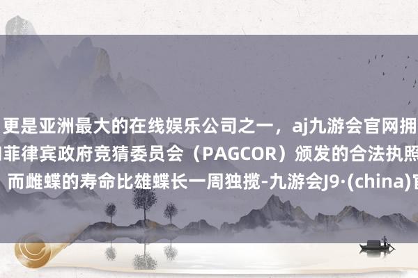 更是亚洲最大的在线娱乐公司之一，aj九游会官网拥有欧洲马耳他（MGA）和菲律宾政府竞猜委员会（PAGCOR）颁发的合法执照。而雌蝶的寿命比雄蝶长一周独揽-九游会J9·(china)官方网站-真人游戏第一品牌